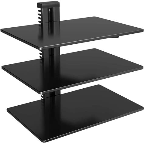 dvd player set top box wall mount bracket shelf|shallow wall mounted DVD shelves.